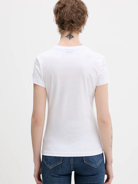 Karl Lagerfeld Jeans t-shirt bawełniany damski kolor biały B1W17053