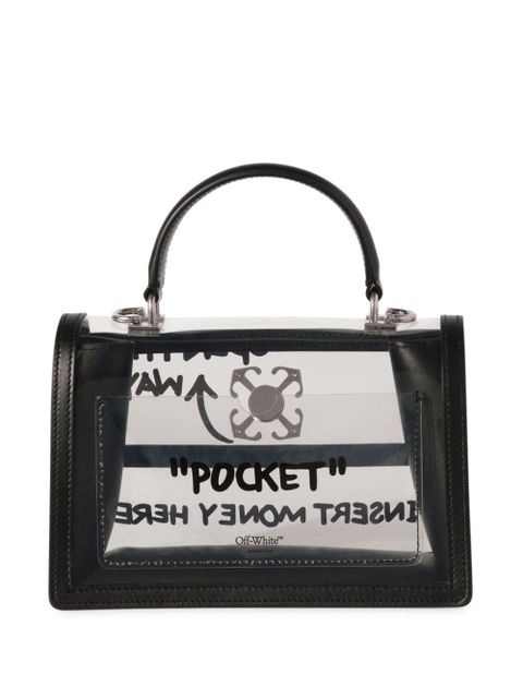 Off-White Jitney 1.4 transparent-design tote bag - Black