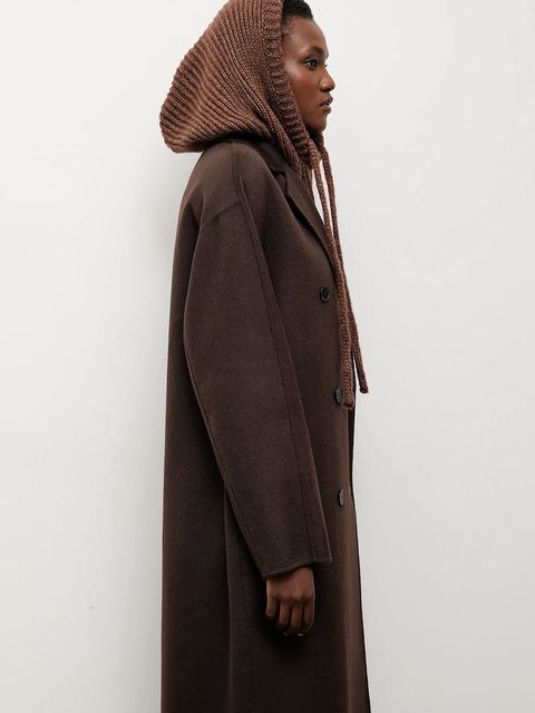 Answear.LAB kominiarka z wełną merino kolor brązowy