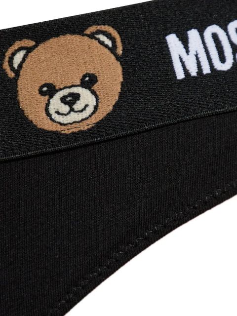 Moschino logo-waistband briefs - Black - zdjęcie produktu nr 2