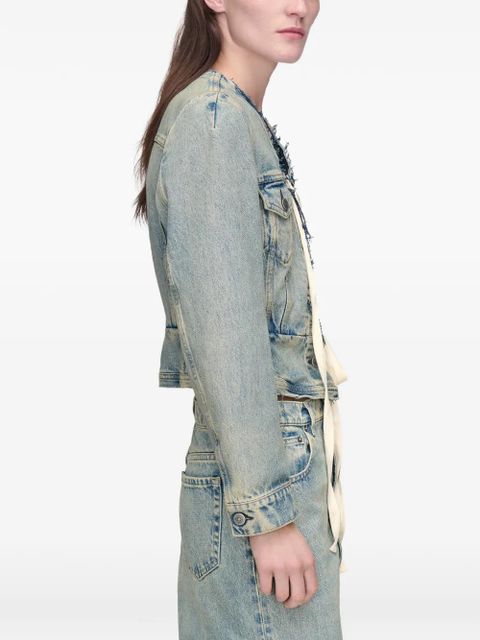 Maison Margiela raw-edged jacket - Blue