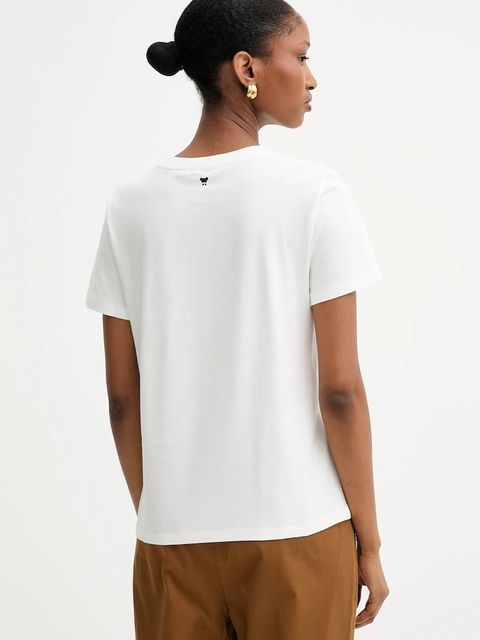 Weekend Max Mara t-shirt bawełniany ARA damski kolor biały 2525976041600 - zdjęcie produktu nr 2