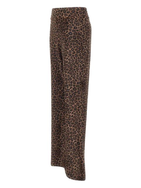 MC2 Saint Barth animal-print flared trousers - Brown