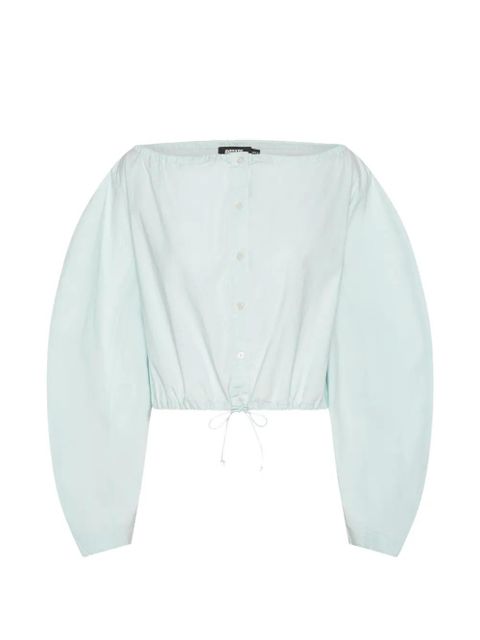 ROTATE BIRGER CHRISTENSEN tie strap long-sleeve blouse - Blue - zdjęcie produktu nr 1