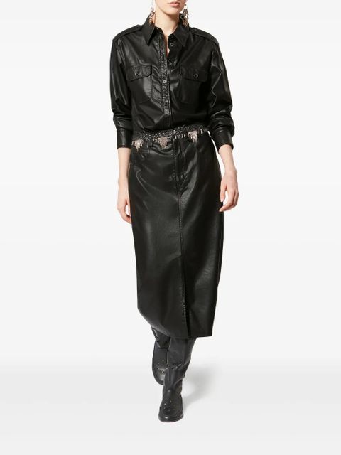 MARANT ÉTOILE Noee buttoned pocket shirt - Black - zdjęcie produktu nr 2