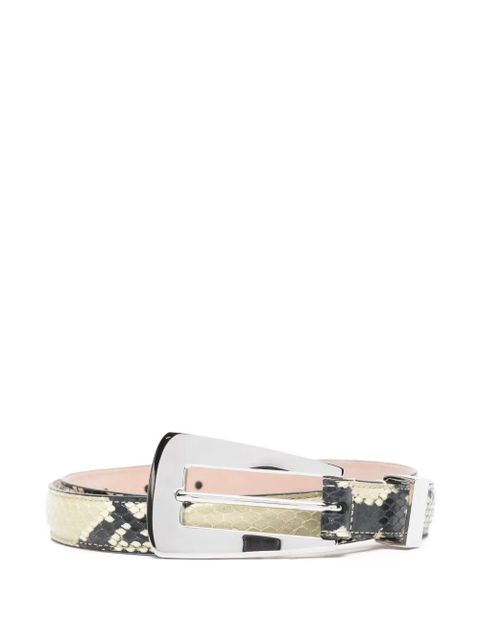 KHAITE Lucca embossed python belt - Neutrals - zdjęcie produktu nr 1