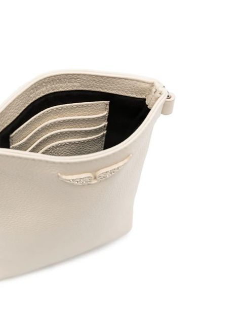 Zadig&Voltaire Rock leather phone pouch - Neutrals