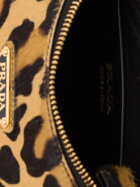 Prada Prada Arqué printed leather mini shoulder bag - Neutrals