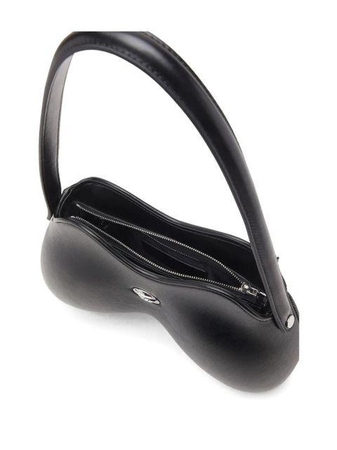 Diesel Double-D curved shoulder bag - Black