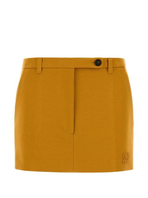 Miu Miu stretch-fit mini skirt - Yellow - zdjęcie produktu nr 1