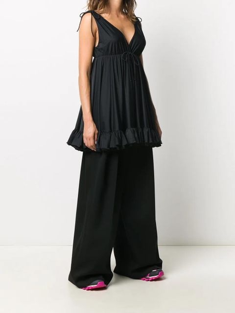 Balenciaga ruffle hem top - Black