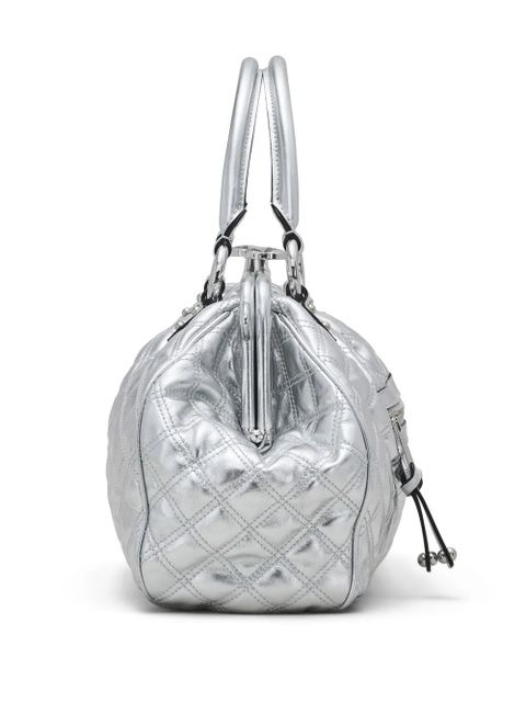 Marc Jacobs Re-Edition Quilted Metallic Leather Stam bag - Silver