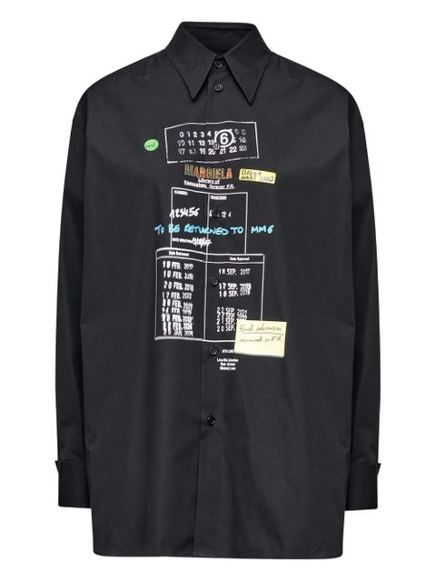 MM6 Maison Margiela graphic print shirt - Black - zdjęcie produktu nr 1