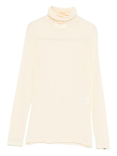 SOLOTRE roll-neck sweater - White