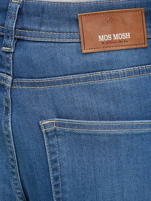 Mos Mosh jeansy damskie kolor niebieski 166400
