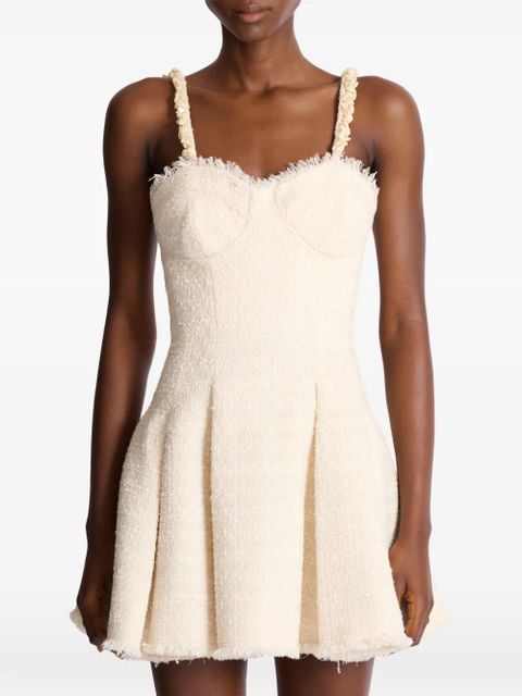 Balmain sweetheart-neck mini dress - White