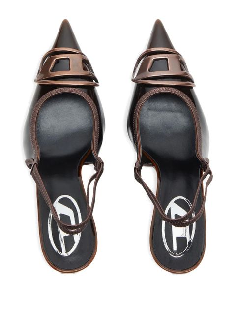 Diesel 90mm slingback pointed-toe pumps - Brown