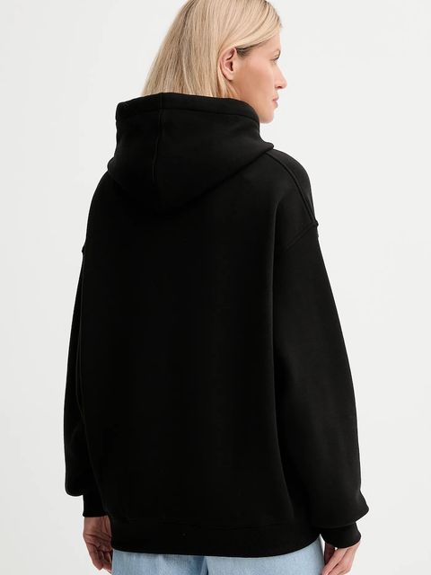 Kenzo bluza bawełniana damska kolor czarny z kapturem z aplikacją FF62HO4534MB - zdjęcie produktu nr 2