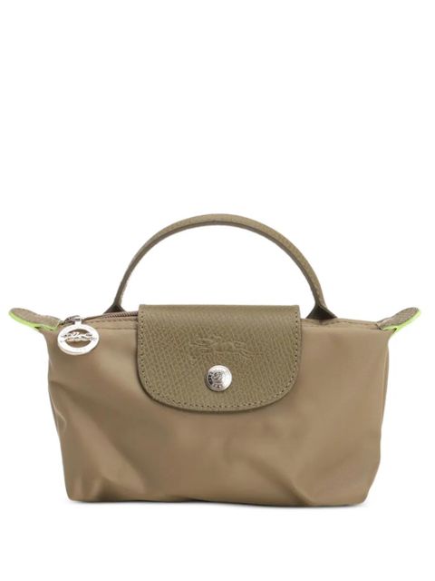 Longchamp Le Pliage Green leather-trim tote bag - Neutrals - zdjęcie produktu nr 1