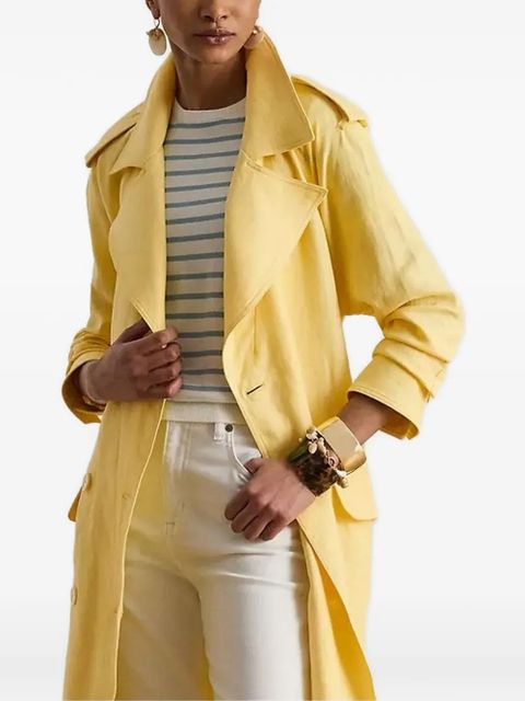 Lauren Ralph Lauren belted double-breasted jacket - Yellow - zdjęcie produktu nr 1