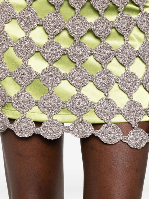 Simon Miller Zera crochet mini skirt - Green
