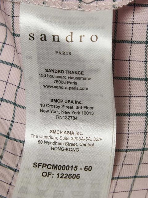 SANDRO checked shirt - Pink