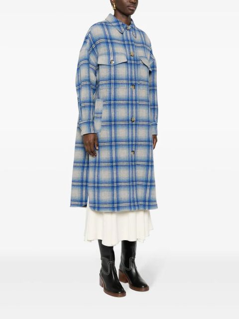 ISABEL MARANT Fontizi checked coat - Blue