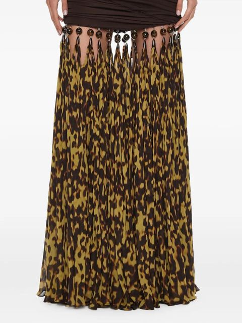 Christopher Esber droplet jersey maxi skirt - Brown - zdjęcie produktu nr 1