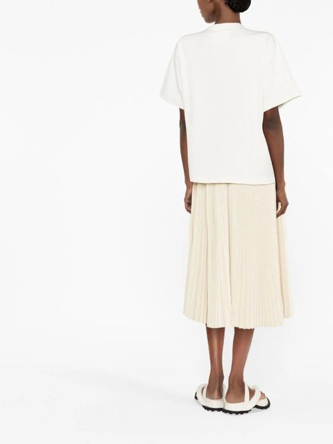 Jil Sander logo-print detail T-shirt - White