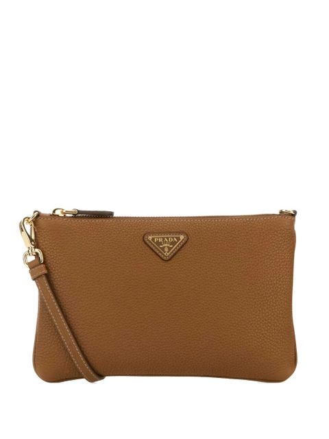Prada logo-detail cross body bag - Brown