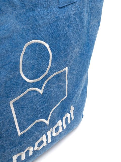 ISABEL MARANT Yenky logo-embroidered tote bag - Blue