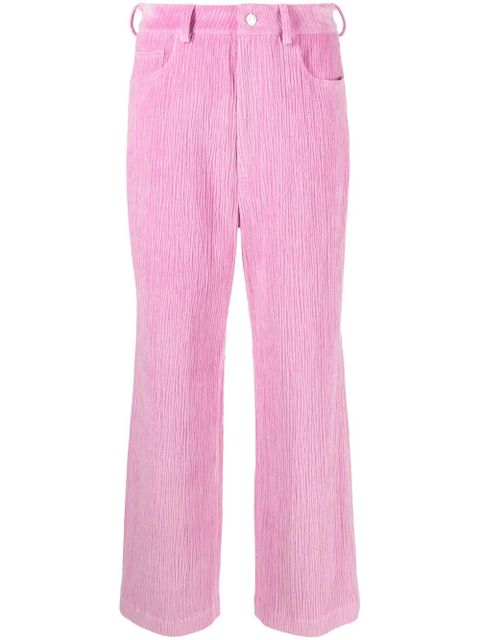 Nanushka Josine velvet cotton trousers - Pink - zdjęcie produktu nr 1