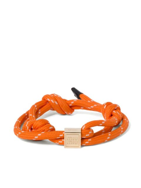 Miu Miu logo-charm rope bracelet - Orange - zdjęcie produktu nr 1