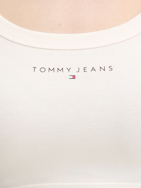 Tommy Jeans longsleeve kolor beżowy DW0DW20909