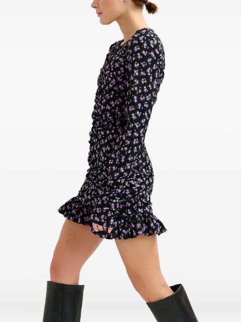 Essentiel Antwerp puffed-sleeve ruffled mini dress - Black