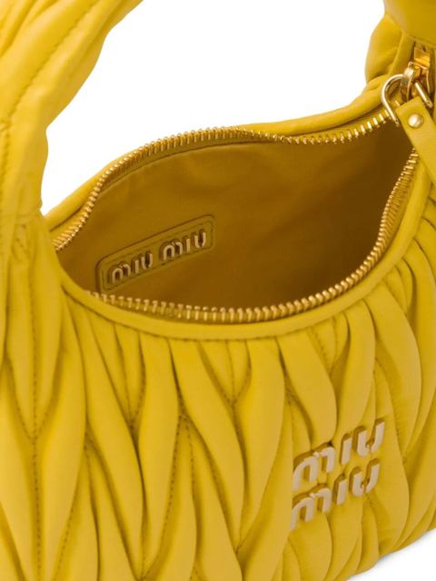 Miu Miu mini Wander matelassé shoulder bag - Yellow
