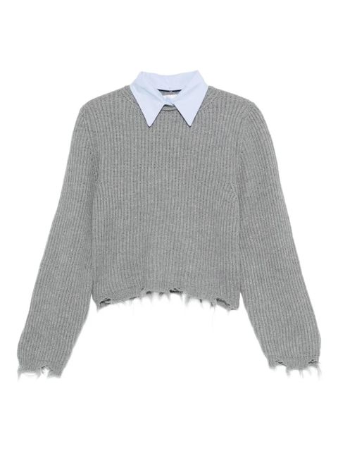 SOLOTRE ribbed-knit sweater - Grey - zdjęcie produktu nr 1