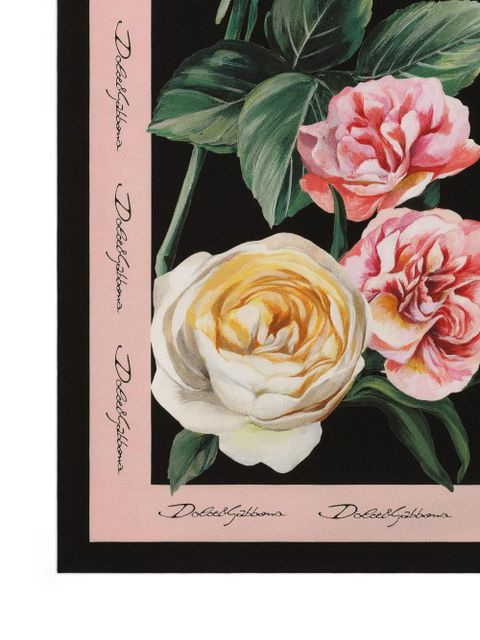 Dolce & Gabbana floral-print scarf - Black - zdjęcie produktu nr 2