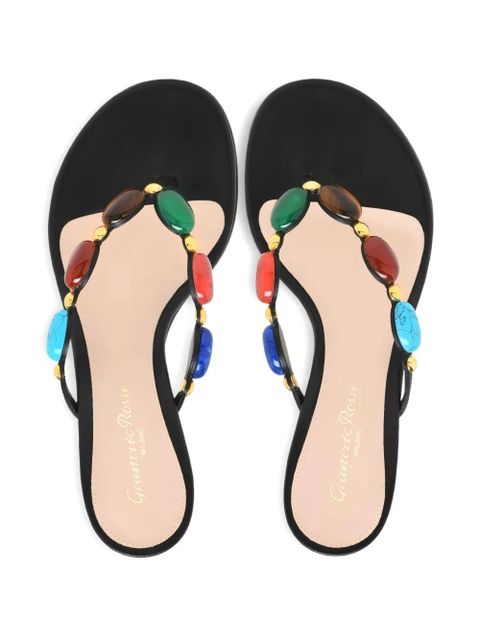 Gianvito Rossi 70mm Shanti embellished heeled sandals - Black