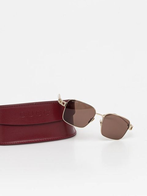 Gucci okulary przeciwsłoneczne damskie kolor złoty GG1937S