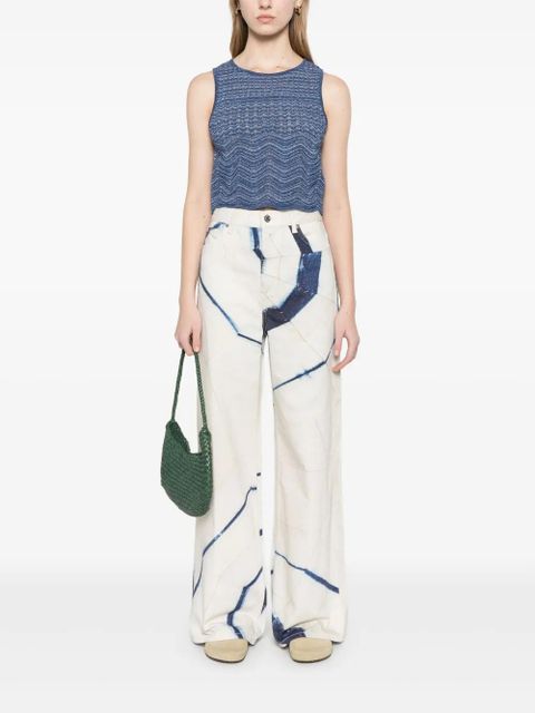 SANDRO glitter-knit top - Blue