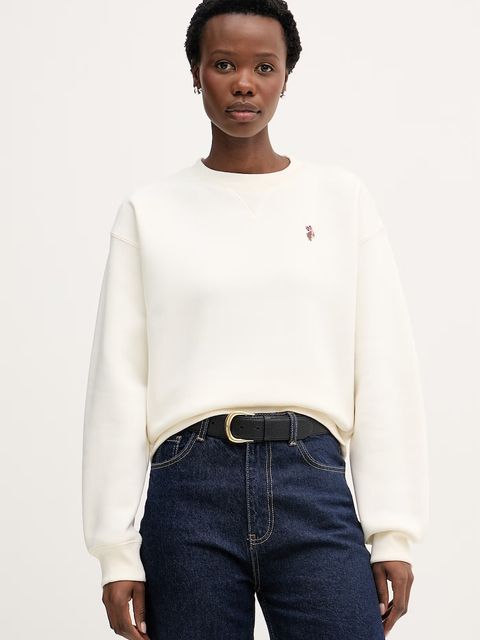 U.S. Polo Assn. bluza damska z bawełną DHM CREW NECK SWEAT - zdjęcie produktu nr 2