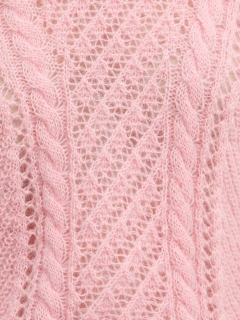 Twinset sweter z wełną damski kolor różowy lekki 252TT3201