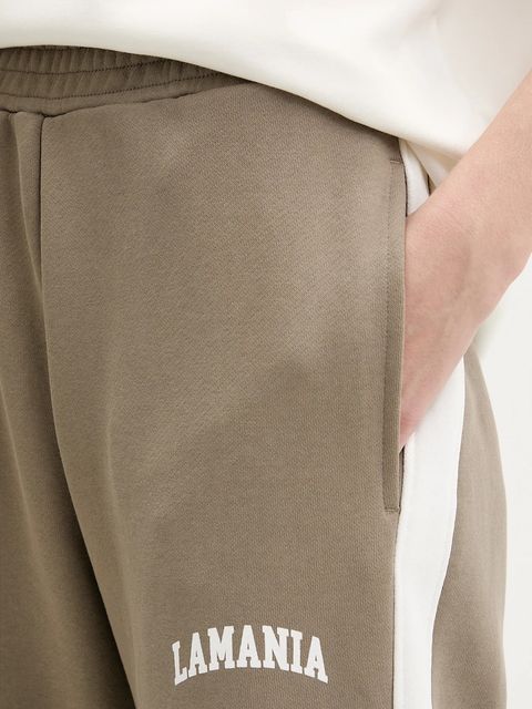 La Mania spodnie dresowe bawełniane DARLENE damskie kolor zielony gładkie DARLENE
