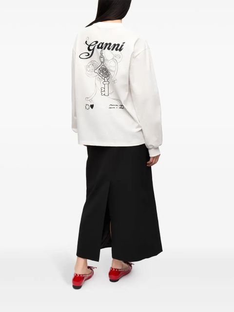 GANNI graphic-print sweatshirt - White - zdjęcie produktu nr 2