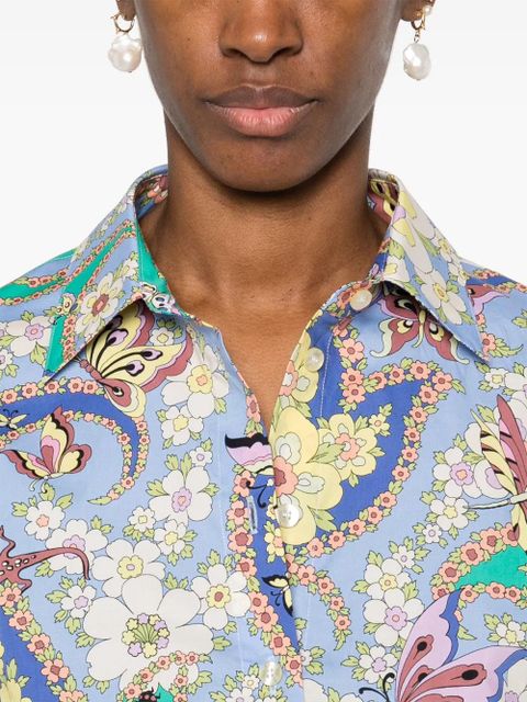 ETRO floral-print shirt - Blue - zdjęcie produktu nr 2