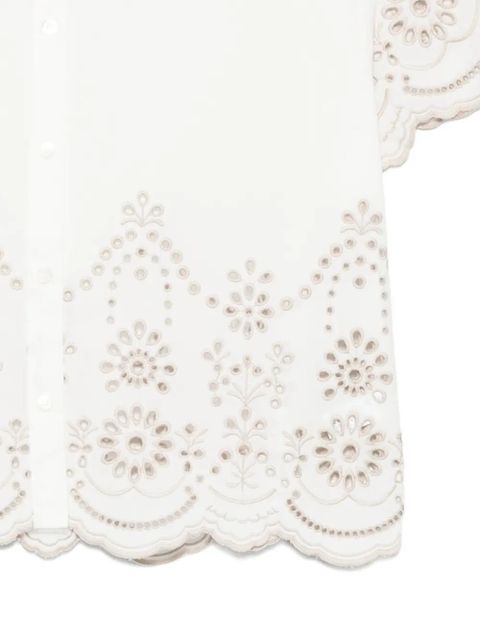 MC2 Saint Barth broderie-anglaise shirt - White - zdjęcie produktu nr 2