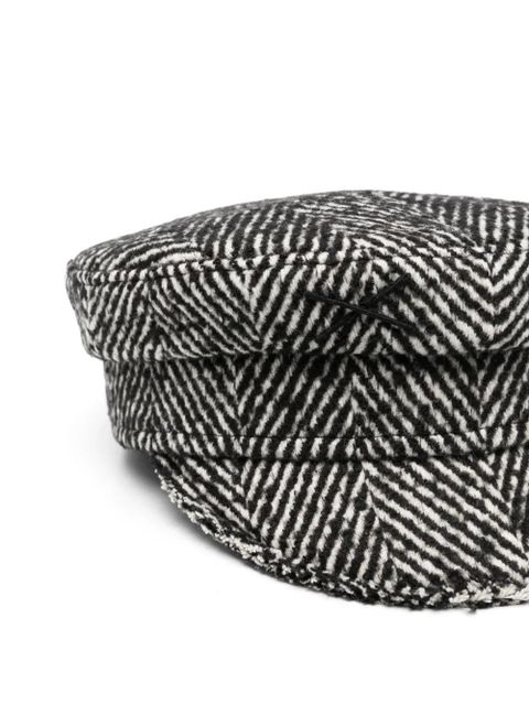 Ruslan Baginskiy herringbone baker boy cap - Black - zdjęcie produktu nr 2