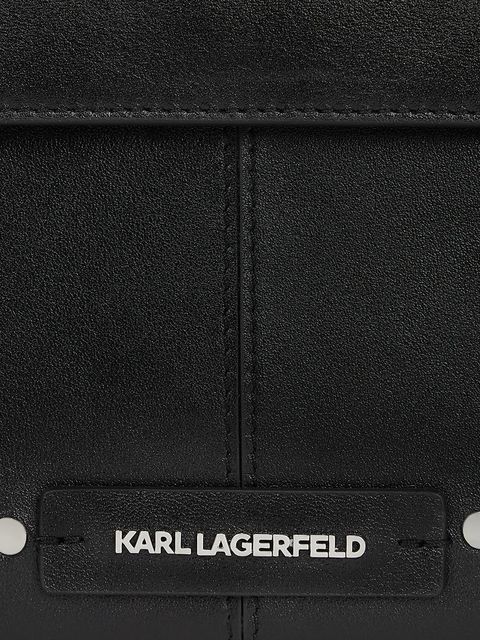 Karl Lagerfeld torebka skórzana K/HARDWARE kolor czarny A3W30338 - zdjęcie produktu nr 2