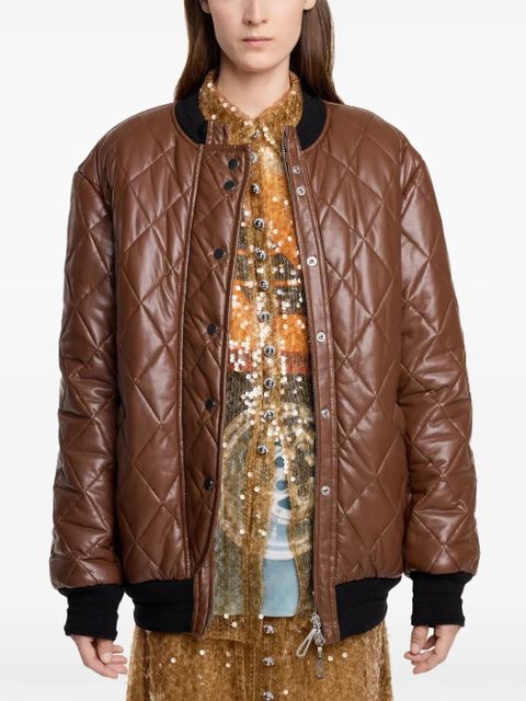 Rabanne long quilted blouson - Brown - zdjęcie produktu nr 2